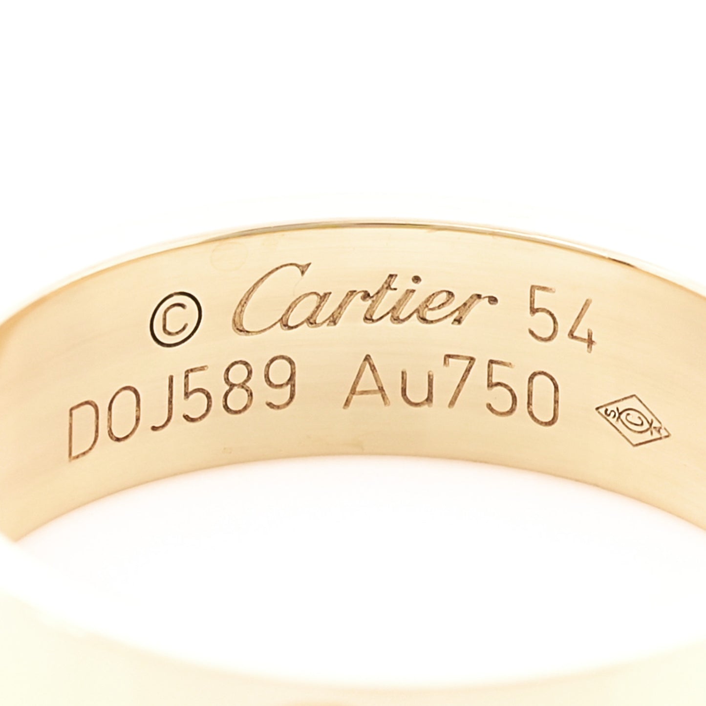 18K Yellow Gold 5.5mm LOVE Ring 54 7