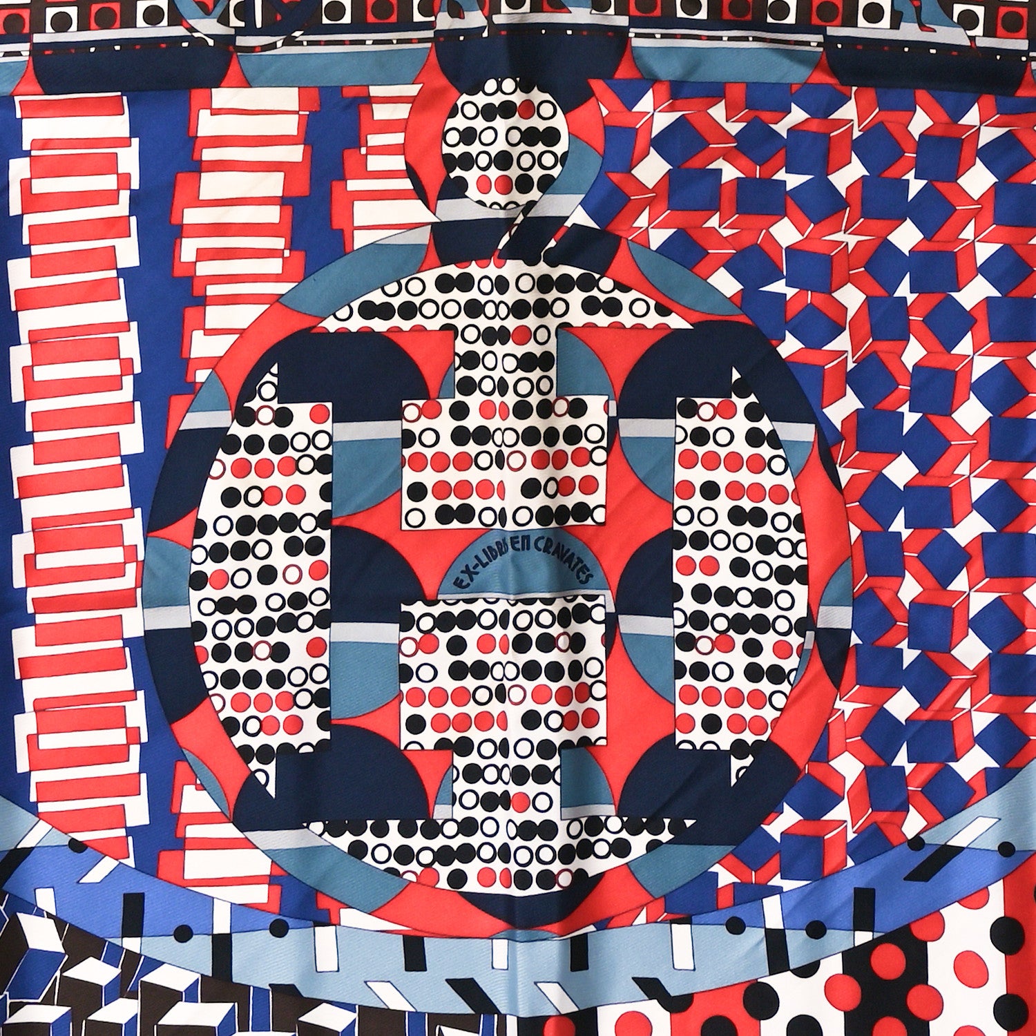 Hermes Silk Ex-Libris En Cravates 90 Scarf 2 of 3
