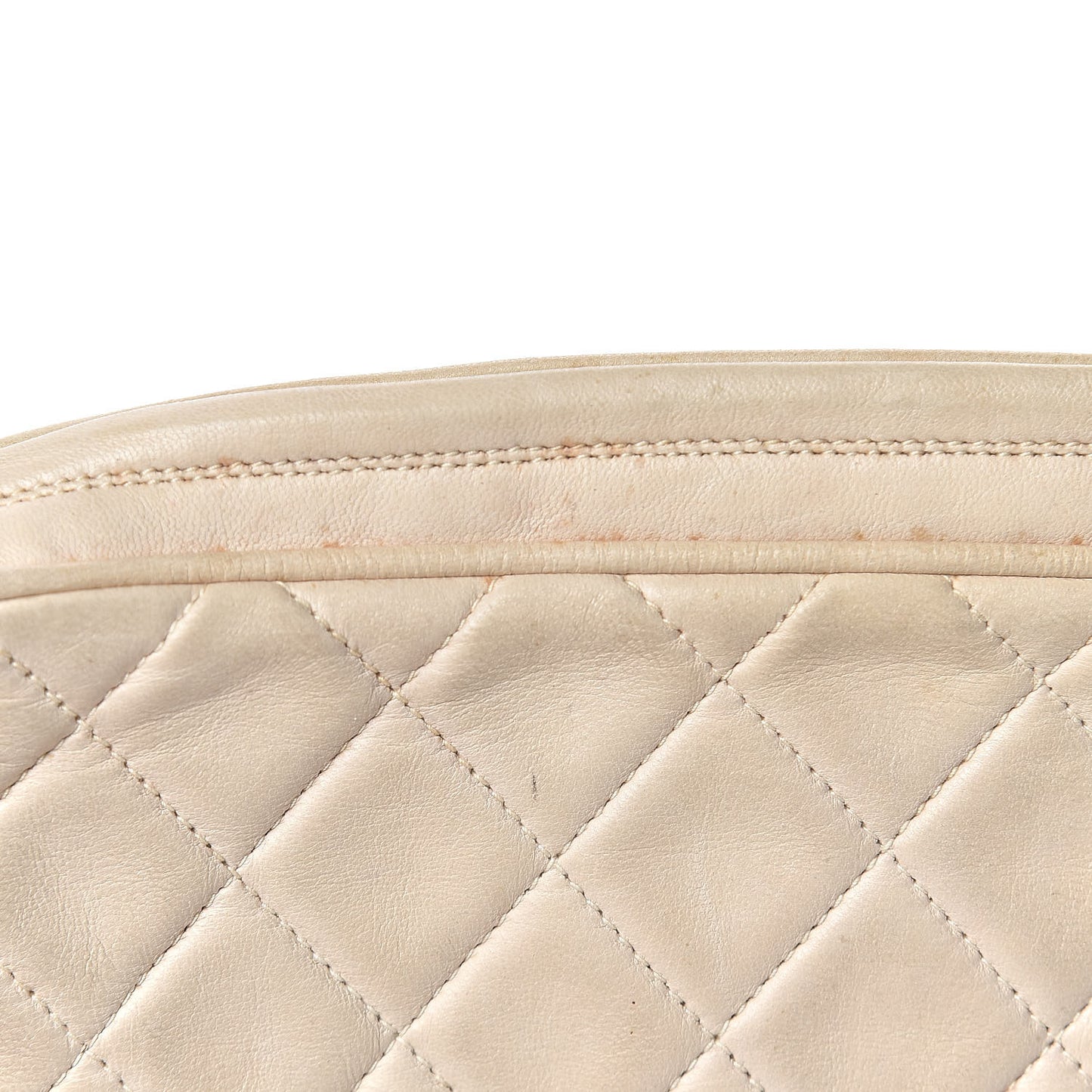 Lambskin Quilted Tassel Camera Case Pouch White