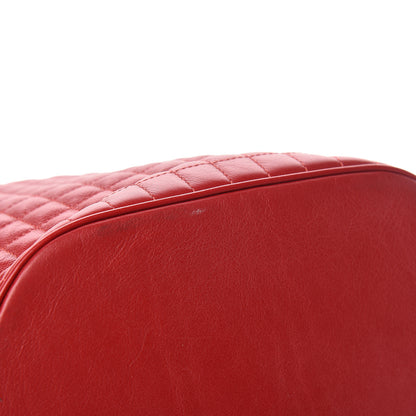 Celine Calfskin Quilted Small C Backpack Red 11 of 14