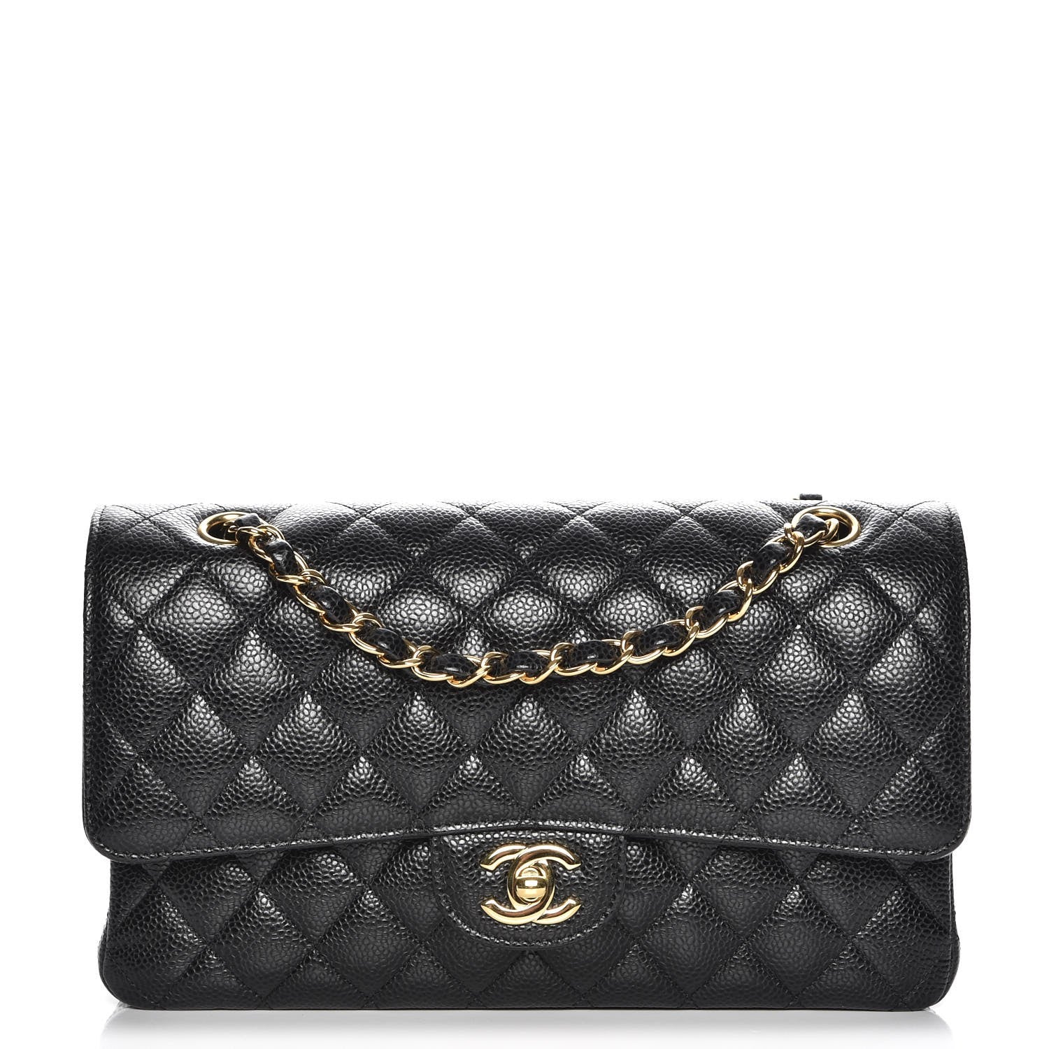 Chanel Caviar Quilted Medium Double Flap Black 1 of 8