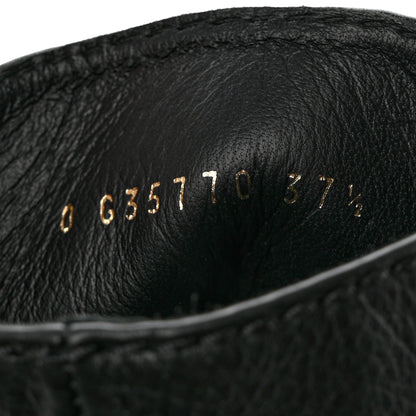 Chanel Calfskin Lace Up Combat Boots 37.5 Black 6 of 9