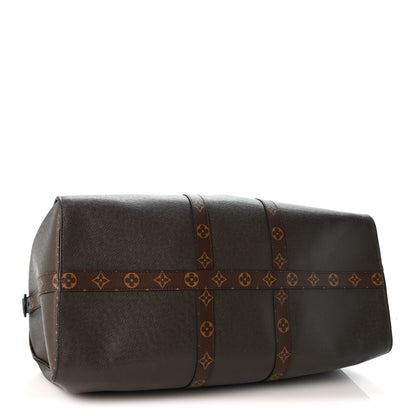 Louis Vuitton Taiga Monogram Keepall Bandouliere 50 Khaki 3 of 9
