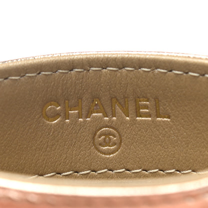 Chanel Metallic Lambskin Quilted Chanel 19 Card Holder Gold 7 of 9