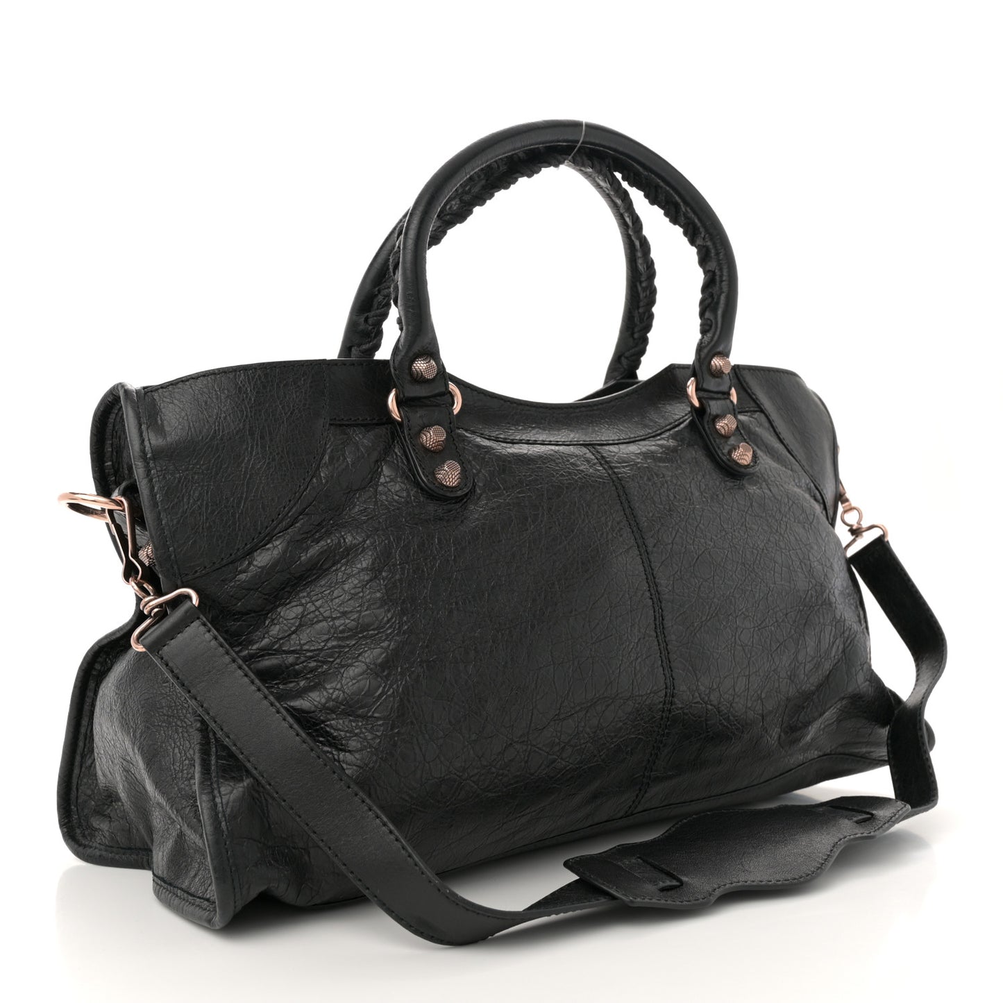 Agneau Giant 12 Rose Gold Hardware Part Time Black