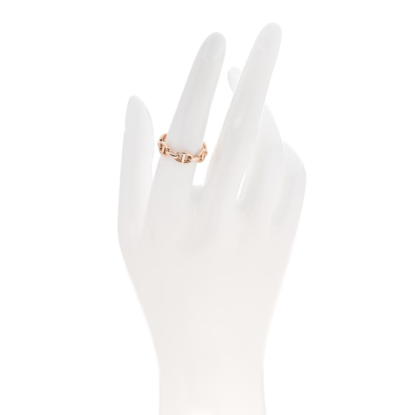 18K Rose Gold PM Chaine D'Ancre Enchainee Ring 55 7.25