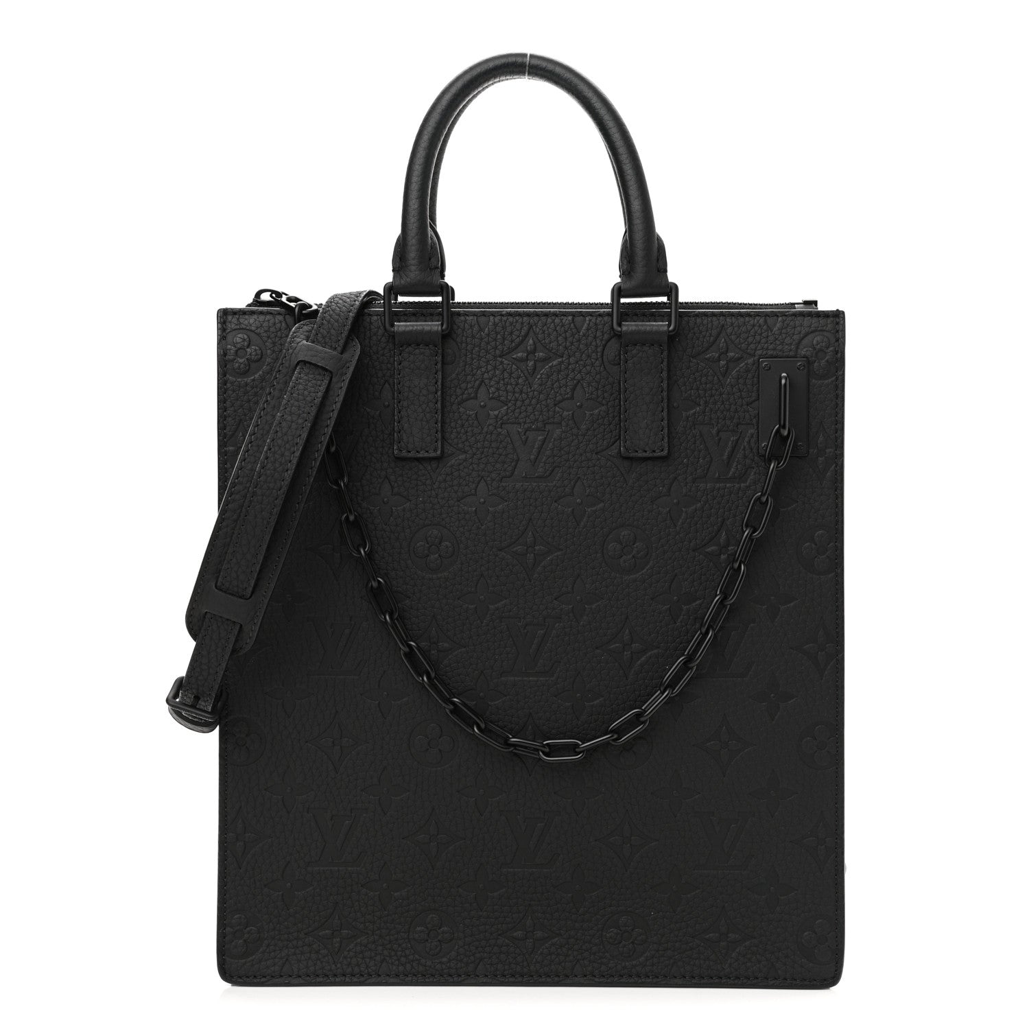 Louis Vuitton Taurillon Monogram Sac Plat Messenger Black 1 of 9