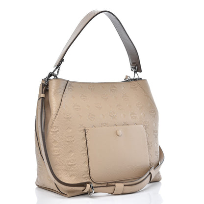 MCM Grained Calfskin Medium Klara Hobo New Beige 4 of 9