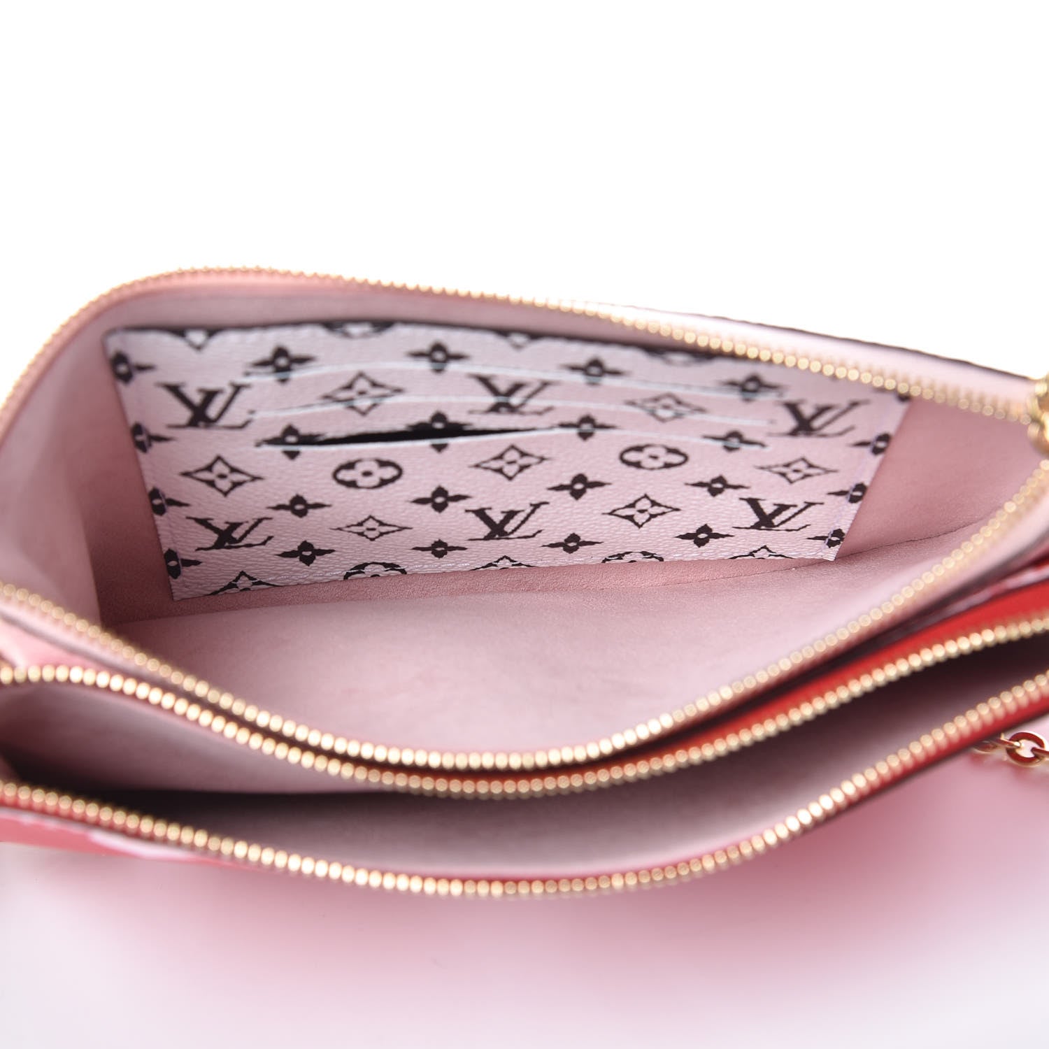 Louis Vuitton Monogram Giant Double Zip Pochette Rouge 7 of 9