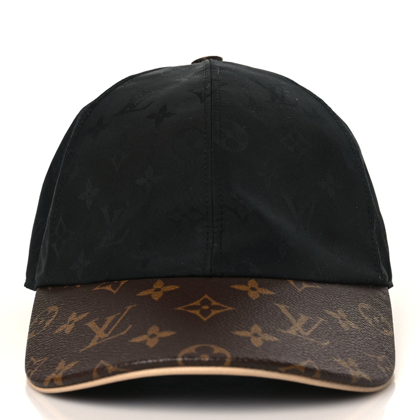 Polyester Silk Monogram LV Get Ready Cap L Black