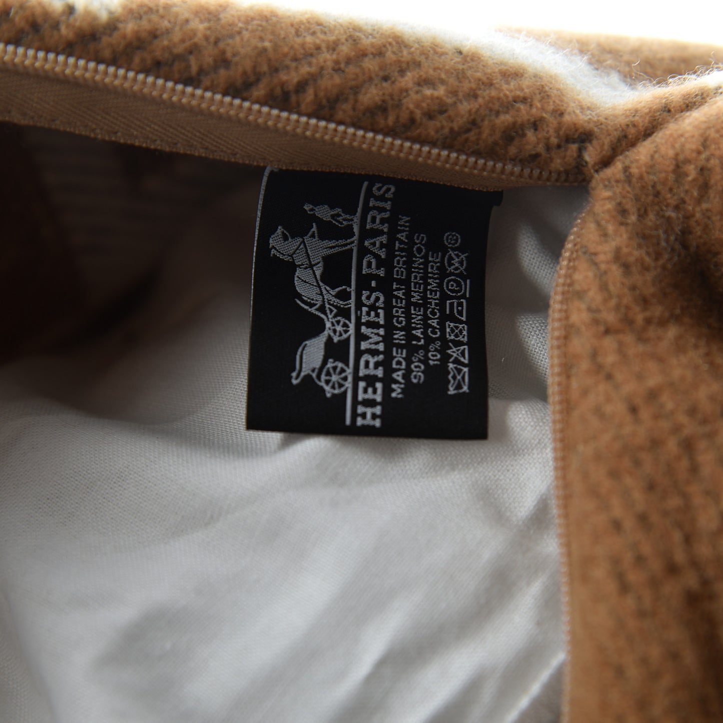 Wool Cashmere Avalon Pillow PM Ecru Camel