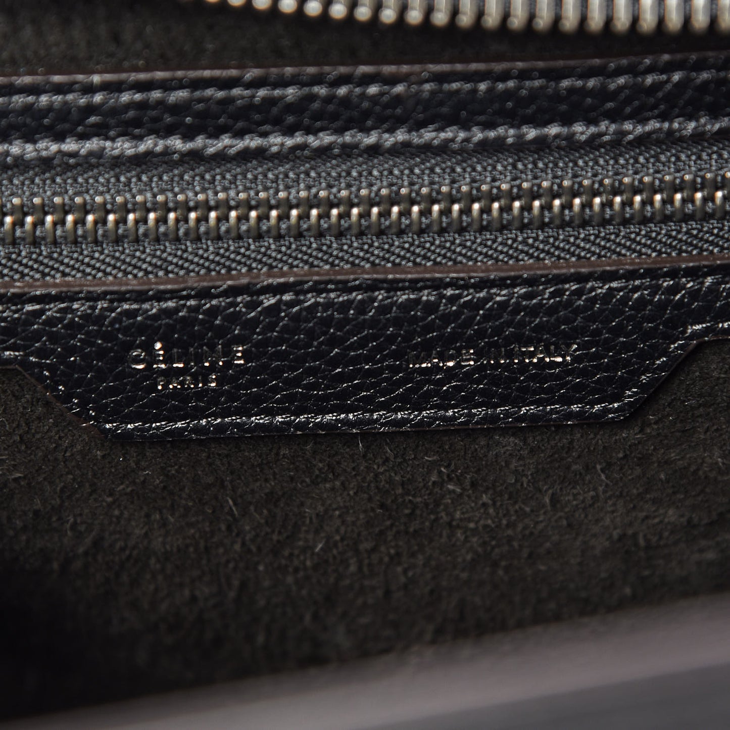 Drummed Calfskin Micro Luggage Black