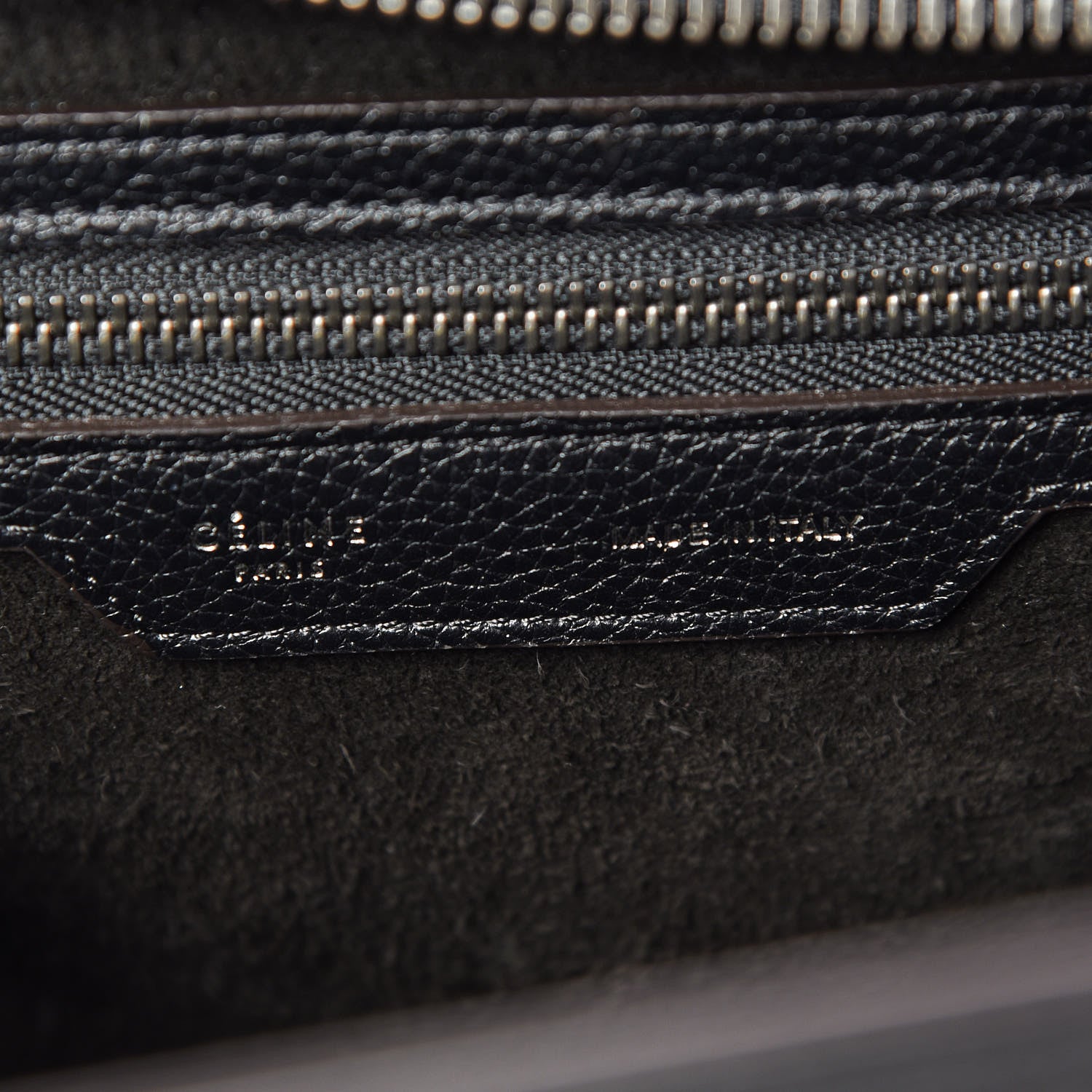 Celine Drummed Calfskin Micro Luggage Black 8 of 8