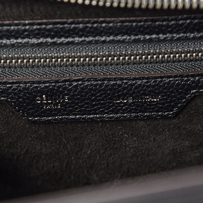 Celine Drummed Calfskin Micro Luggage Black 8 of 8