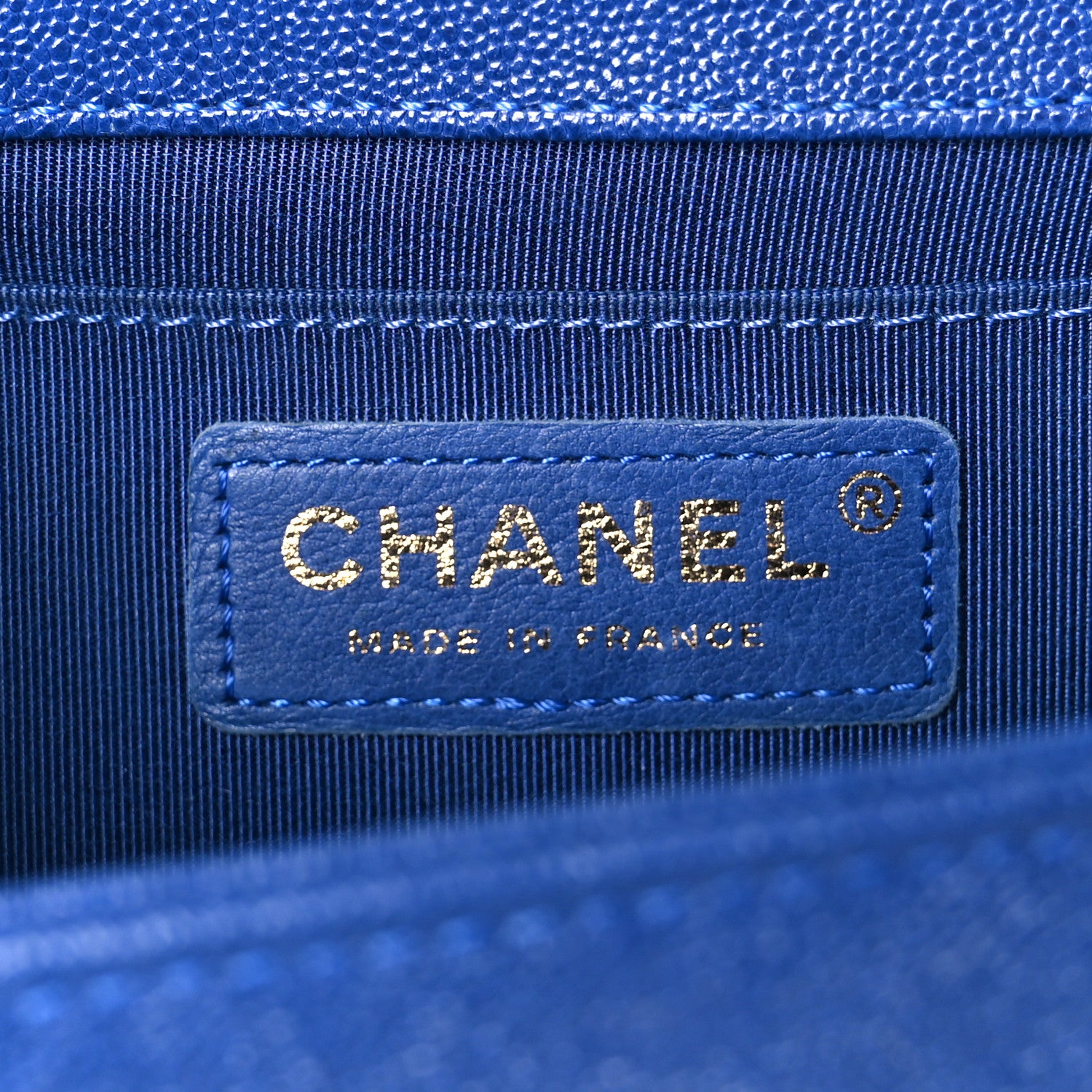 Chanel Iridescent Caviar Quilted Medium Boy Flap Blue 6 of 10