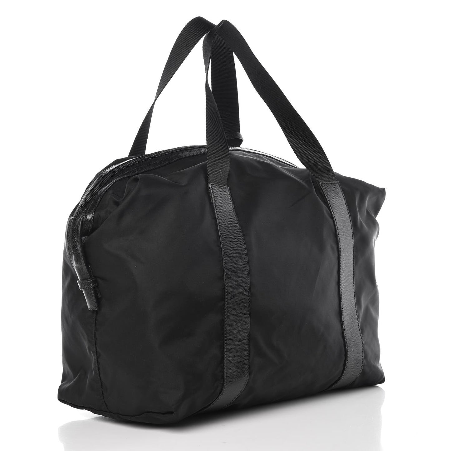 Tessuto Nylon Saffiano Duffel Bag Black