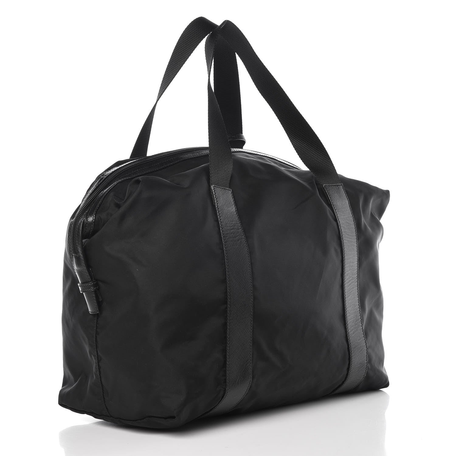 Prada Tessuto Nylon Saffiano Duffel Bag Black 3 of 8