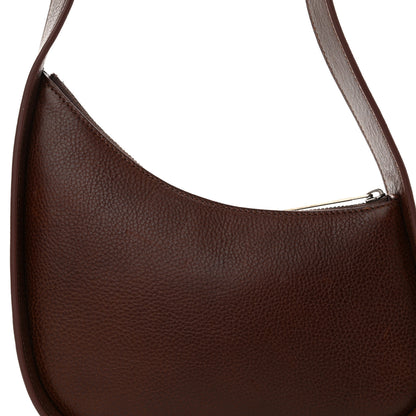 The Row Grained Calfskin Half Moon Shoulder Bag Raisin 7 of 9