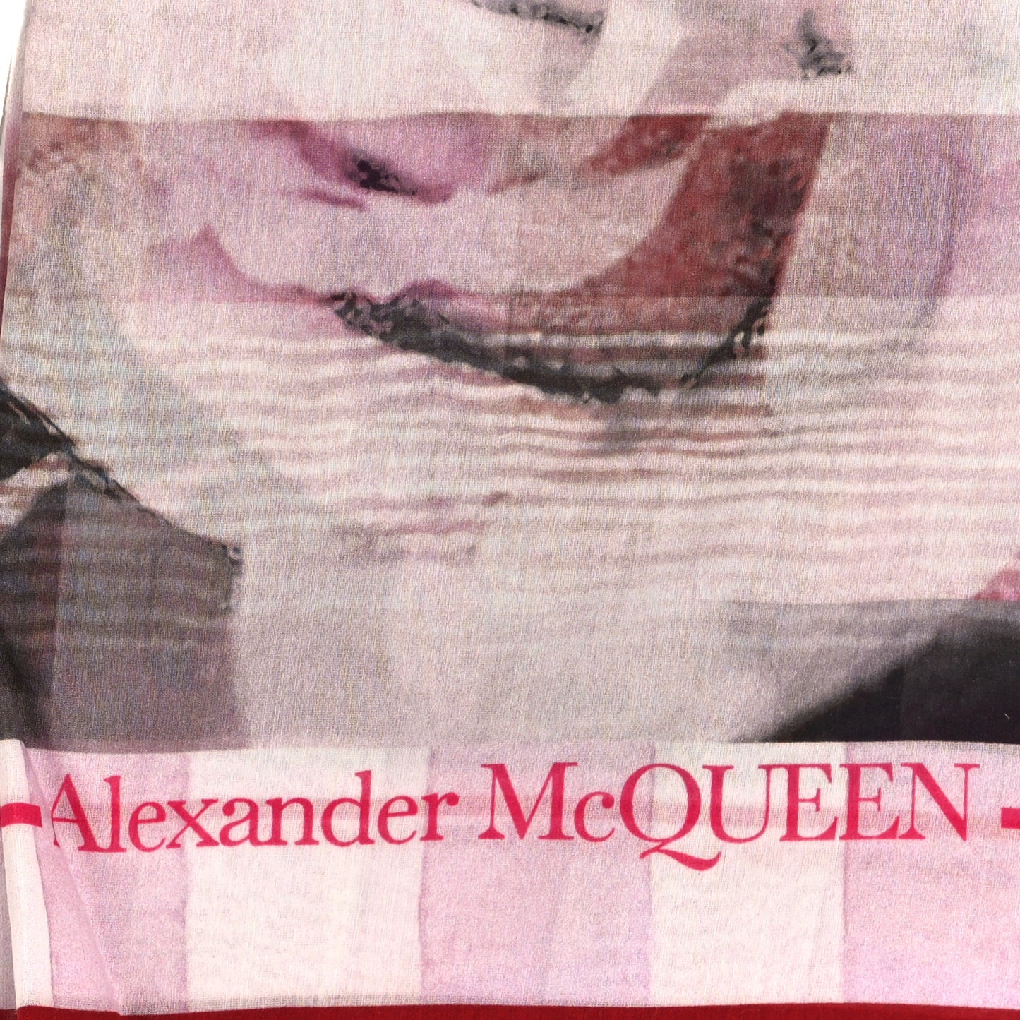 Silk Rose Scarf Pink