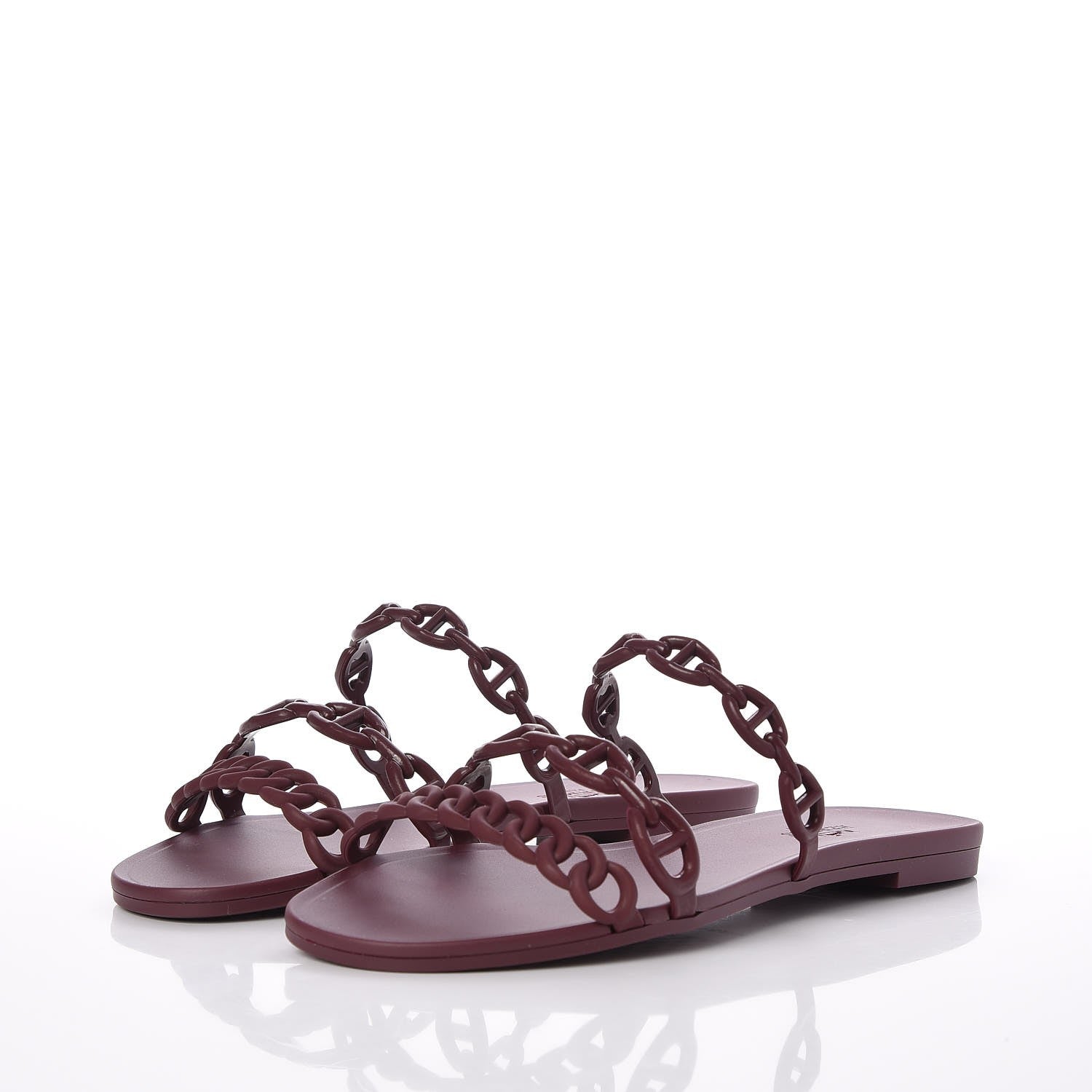 Hermes TPU Rivage Sandals 35 Bordeaux 3 of 8