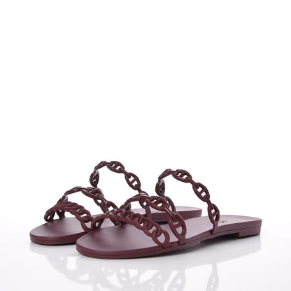 Hermes TPU Rivage Sandals 35 Bordeaux 3 of 8