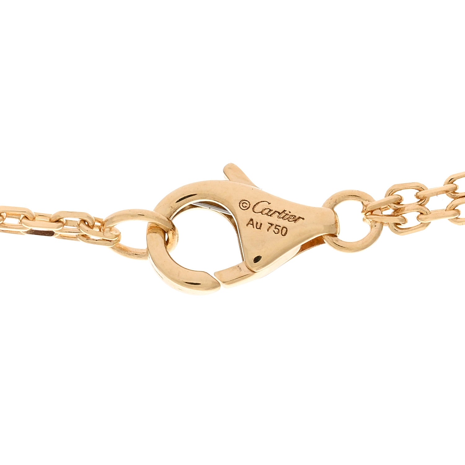 Cartier 18K Yellow Gold 2 Diamond LOVE Necklace 4 of 5