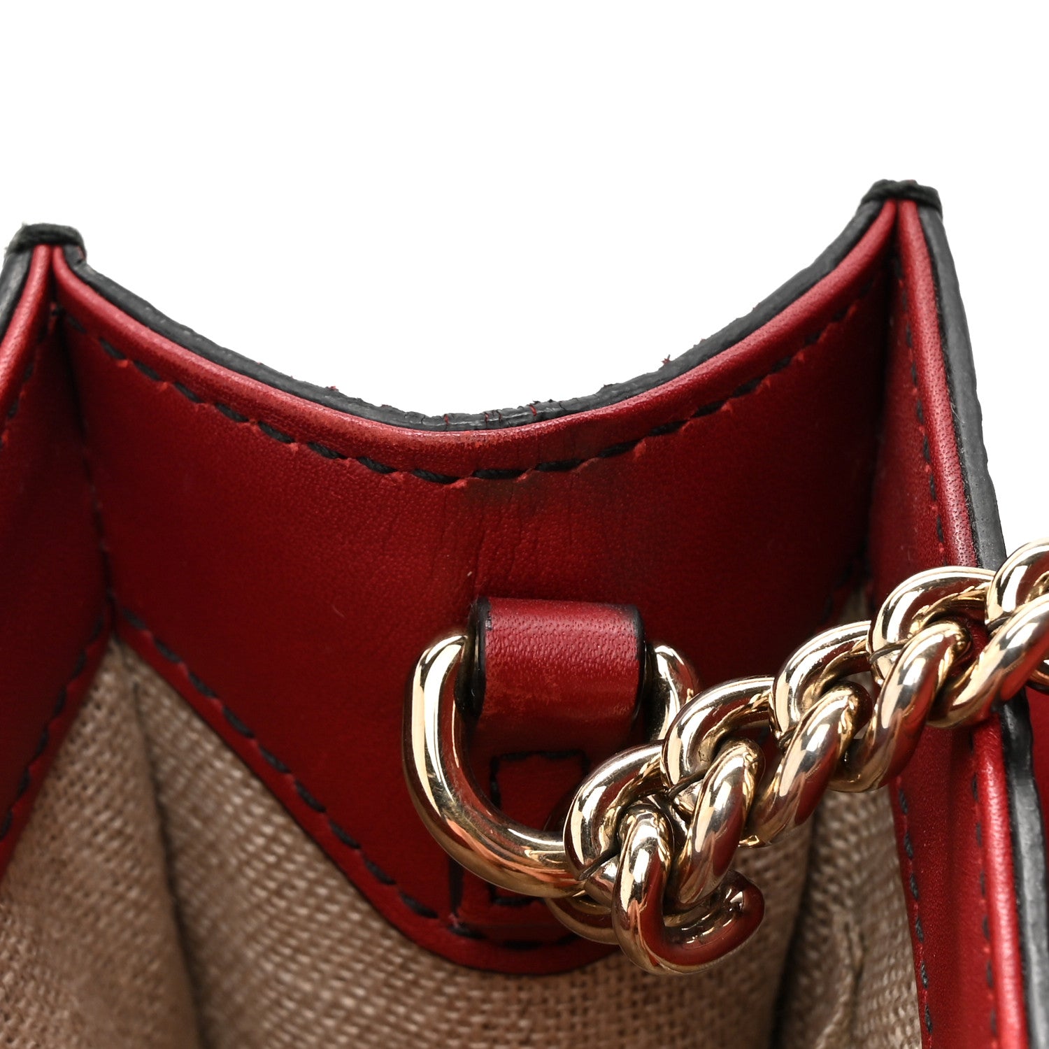 Gucci Soft Microguccissima Mini Emily Chain Shoulder Bag Rosso 14 of 17