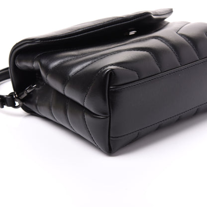 Saint Laurent Calfskin Y Quilted Monogram Toy Loulou Crossbody Bag Black 5 of 8