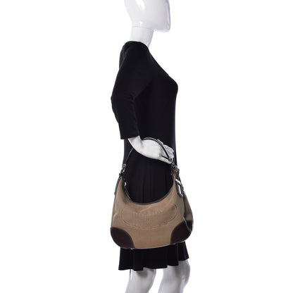 Prada Jacquard Logo Hobo Corda Bruciato 1 of 9