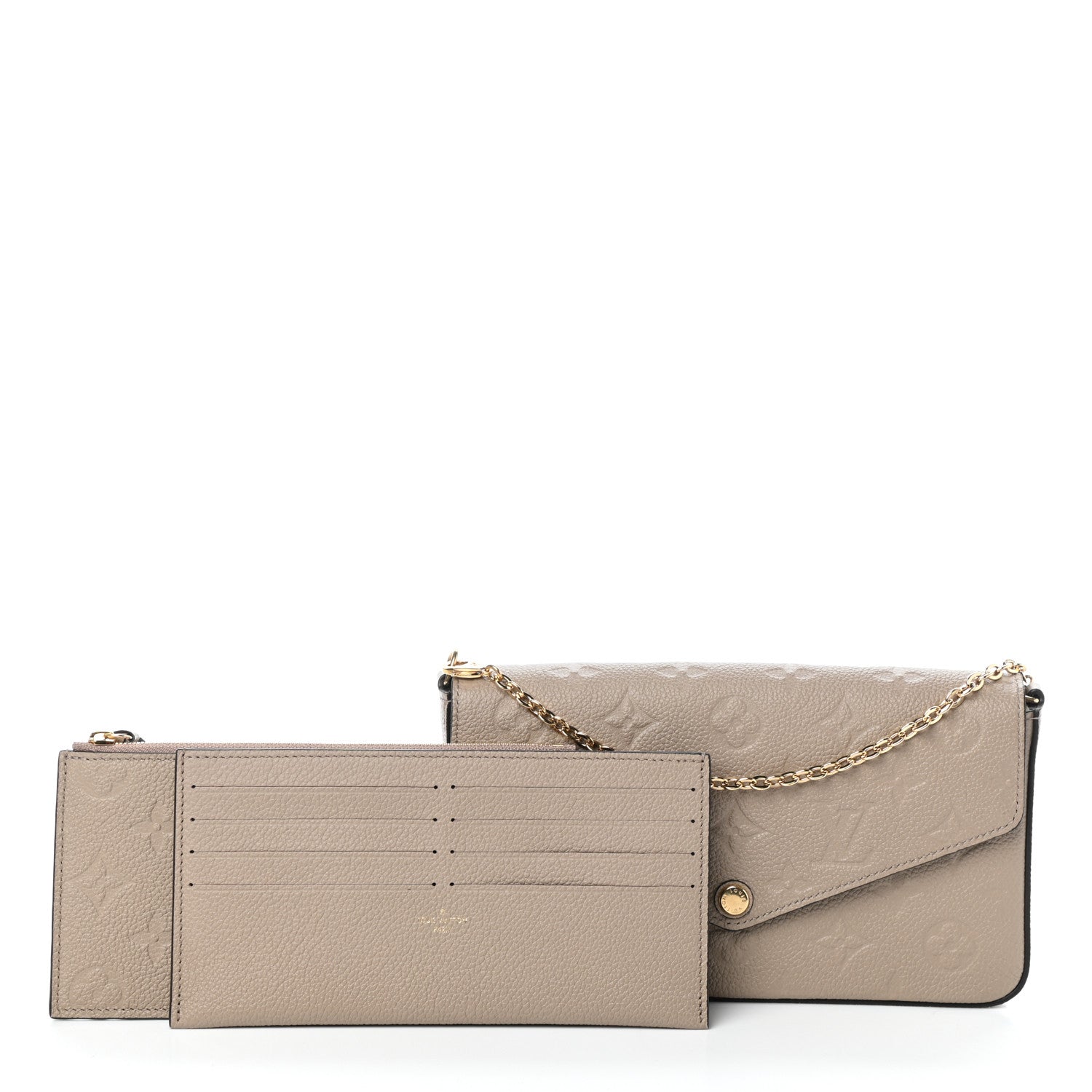 Louis Vuitton Empreinte Pochette Felicie Chain Wallet Tourterelle 3 of 9