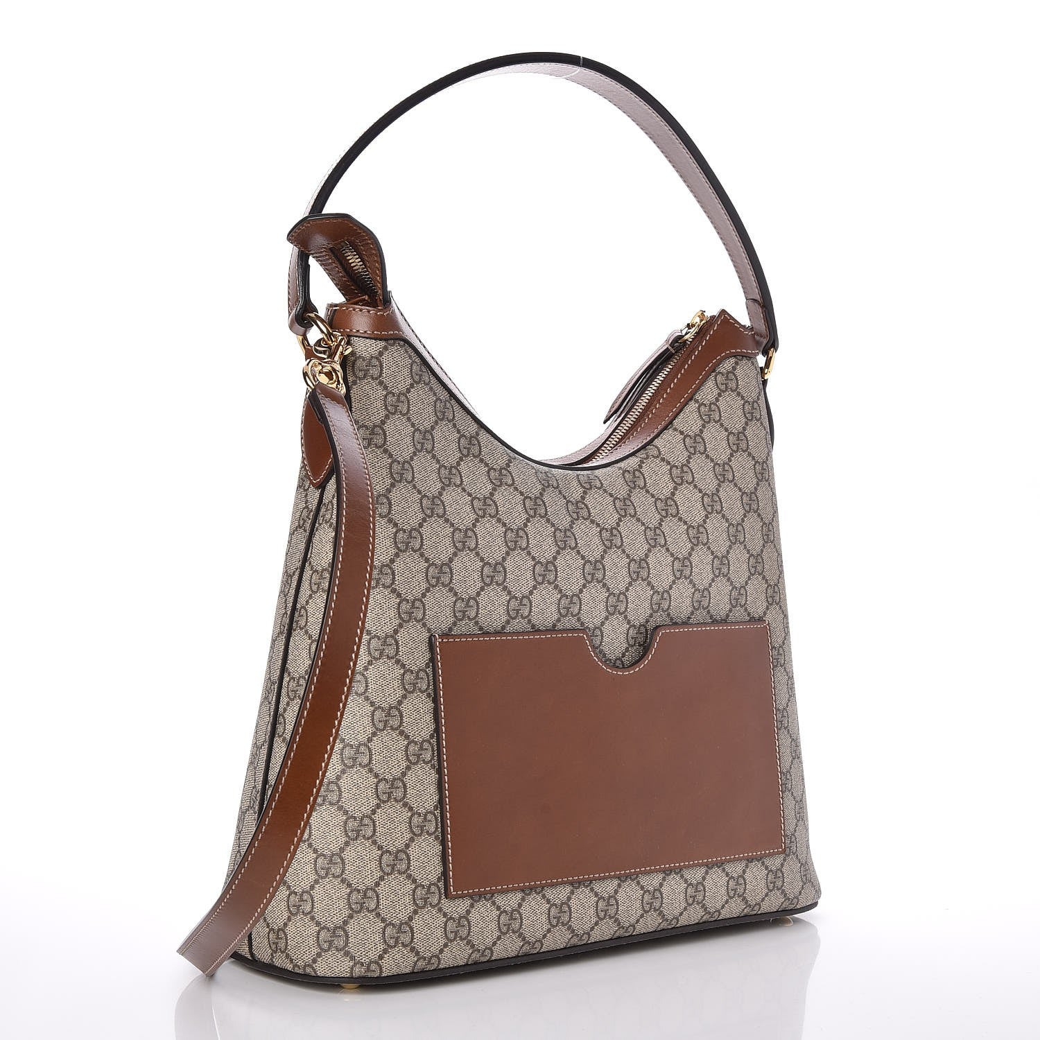 Gucci GG Supreme Monogram Linea A Hobo Brown 3 of 7