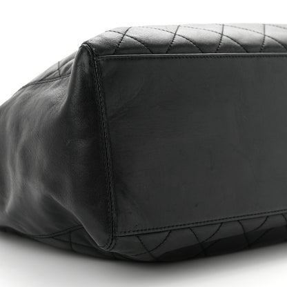 Chanel Lambskin Quilted Shopping Tote Black 10 of 11