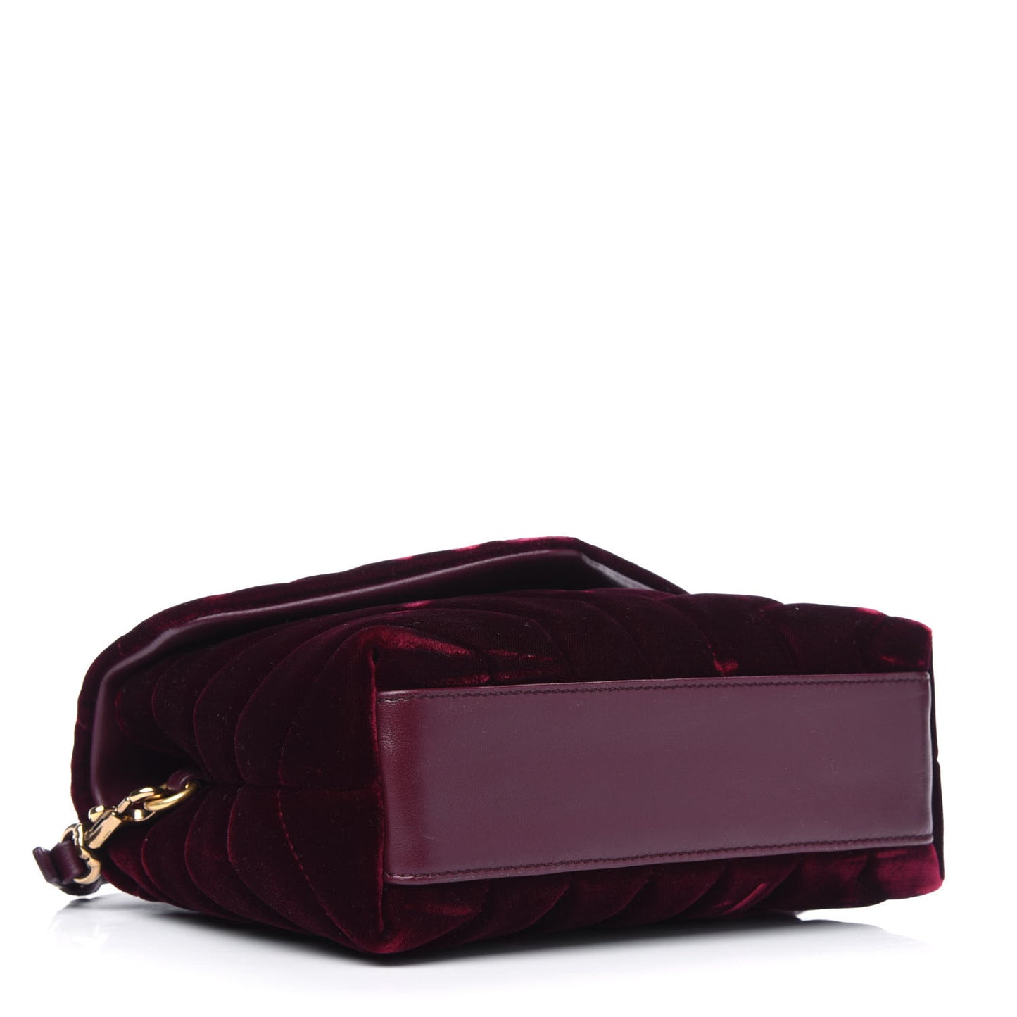Velvet Y Quilted Monogram Toy Loulou Crossbody Bag French Burgundy