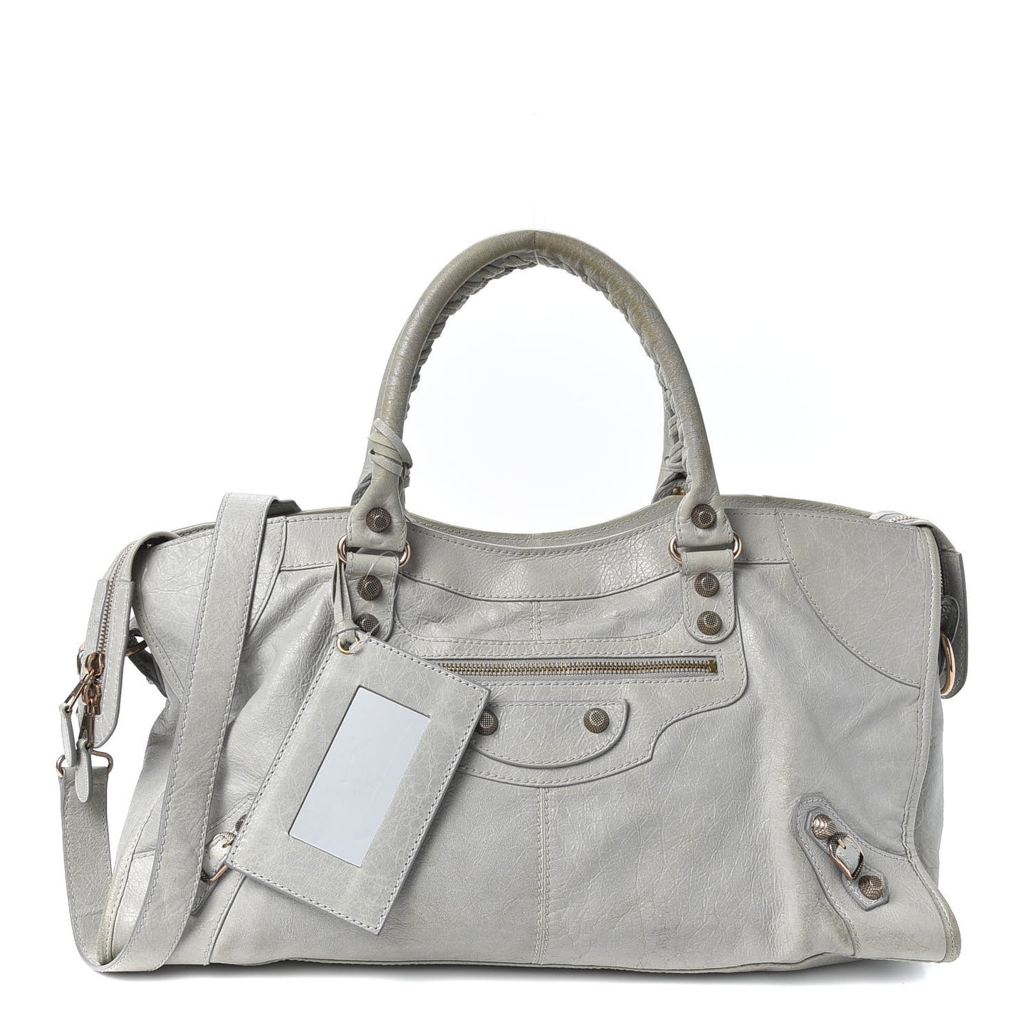Agneau Giant 12 Rose Gold Hardware Part Time Gris Ciment