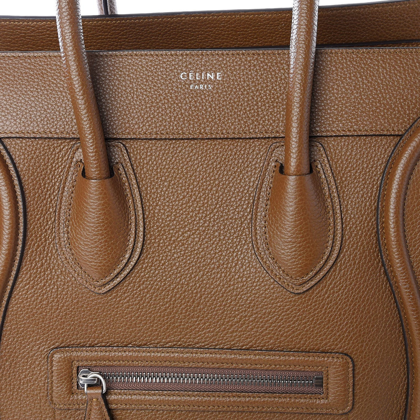 Drummed Calfskin Mini Luggage Camel