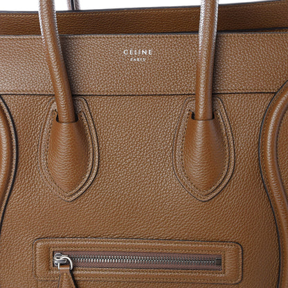 Celine Drummed Calfskin Mini Luggage Camel 9 of 9