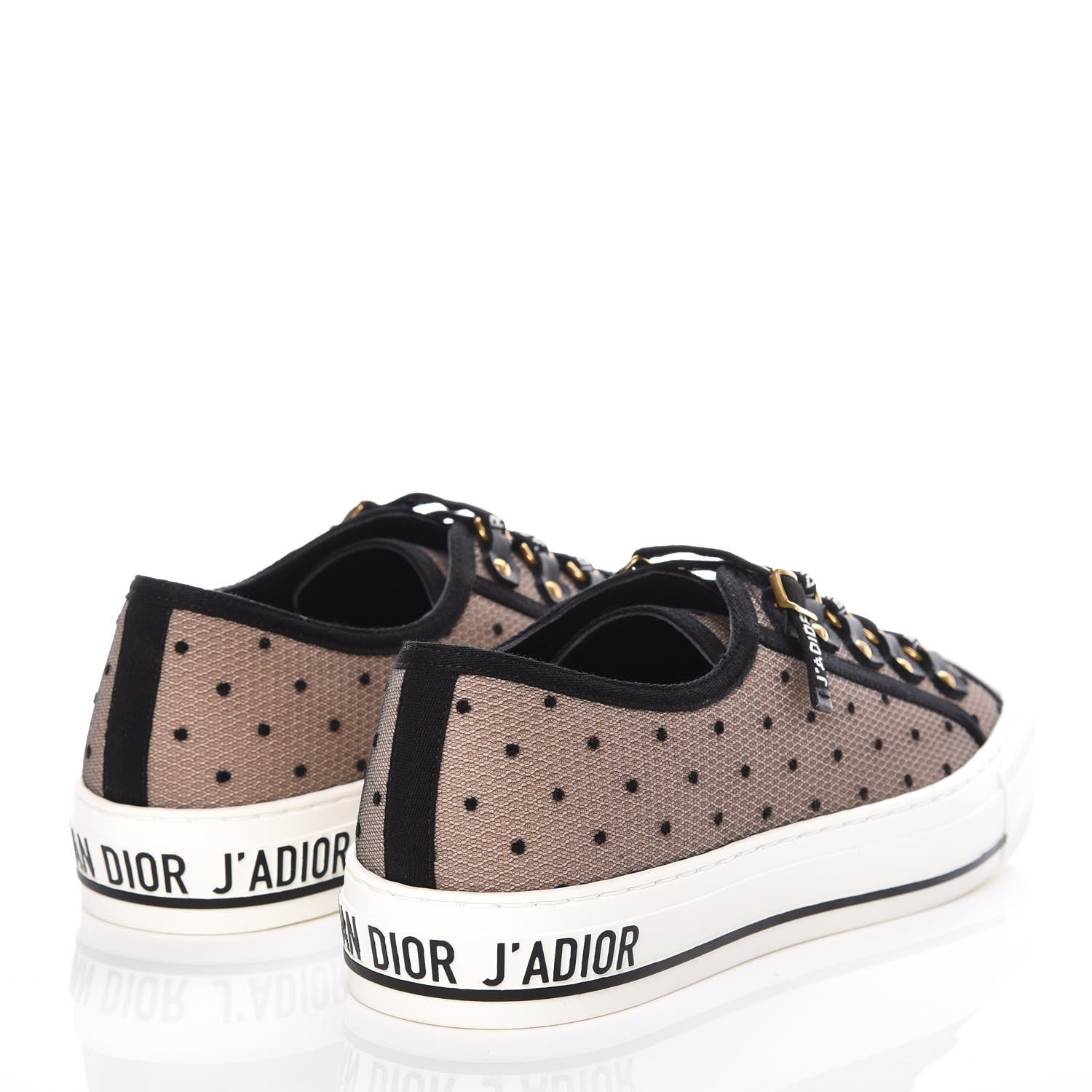 Christian Dior Mesh Plumetis Walk'n Dior Low Top Sneakers 40 Nude 4 of 9