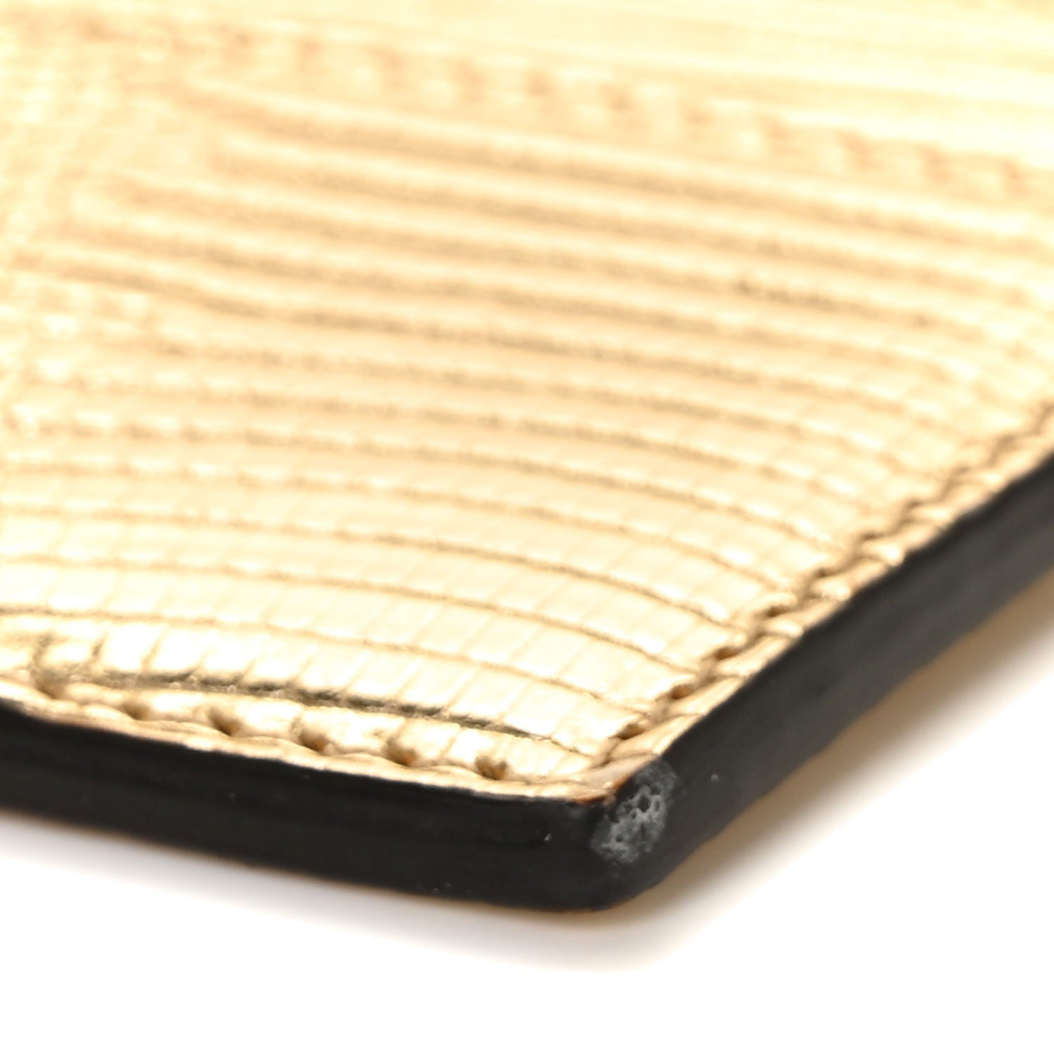 Gucci Laminated Lizard GG Marmont Card Holder Gold 8 of 8