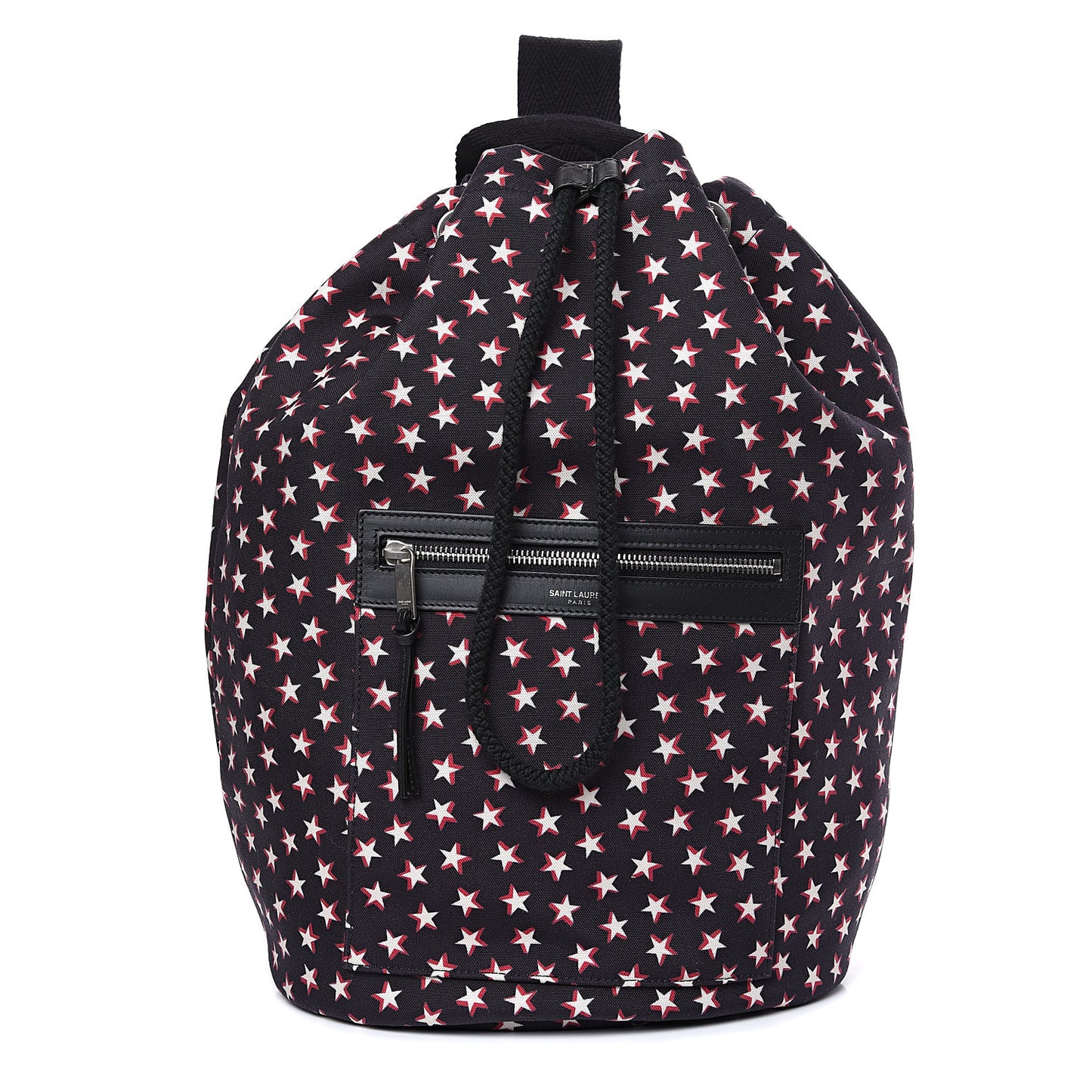 Canvas Star Print City Sailor Backpack Black