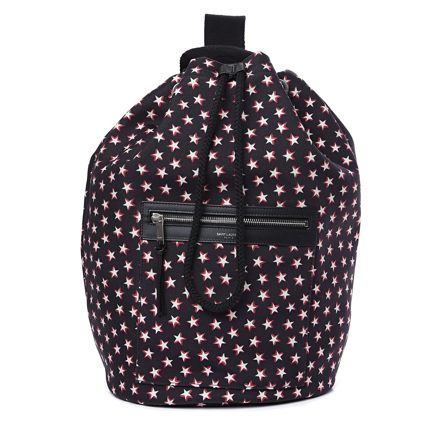 Saint Laurent Canvas Star Print City Sailor Backpack Black 1 of 9