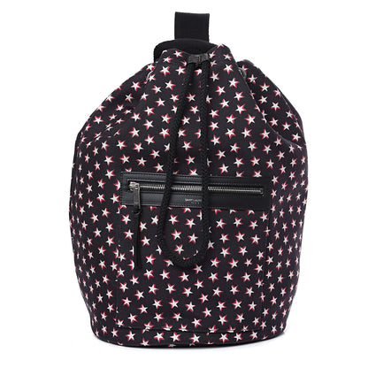 Saint Laurent Canvas Star Print City Sailor Backpack Black 1 of 9