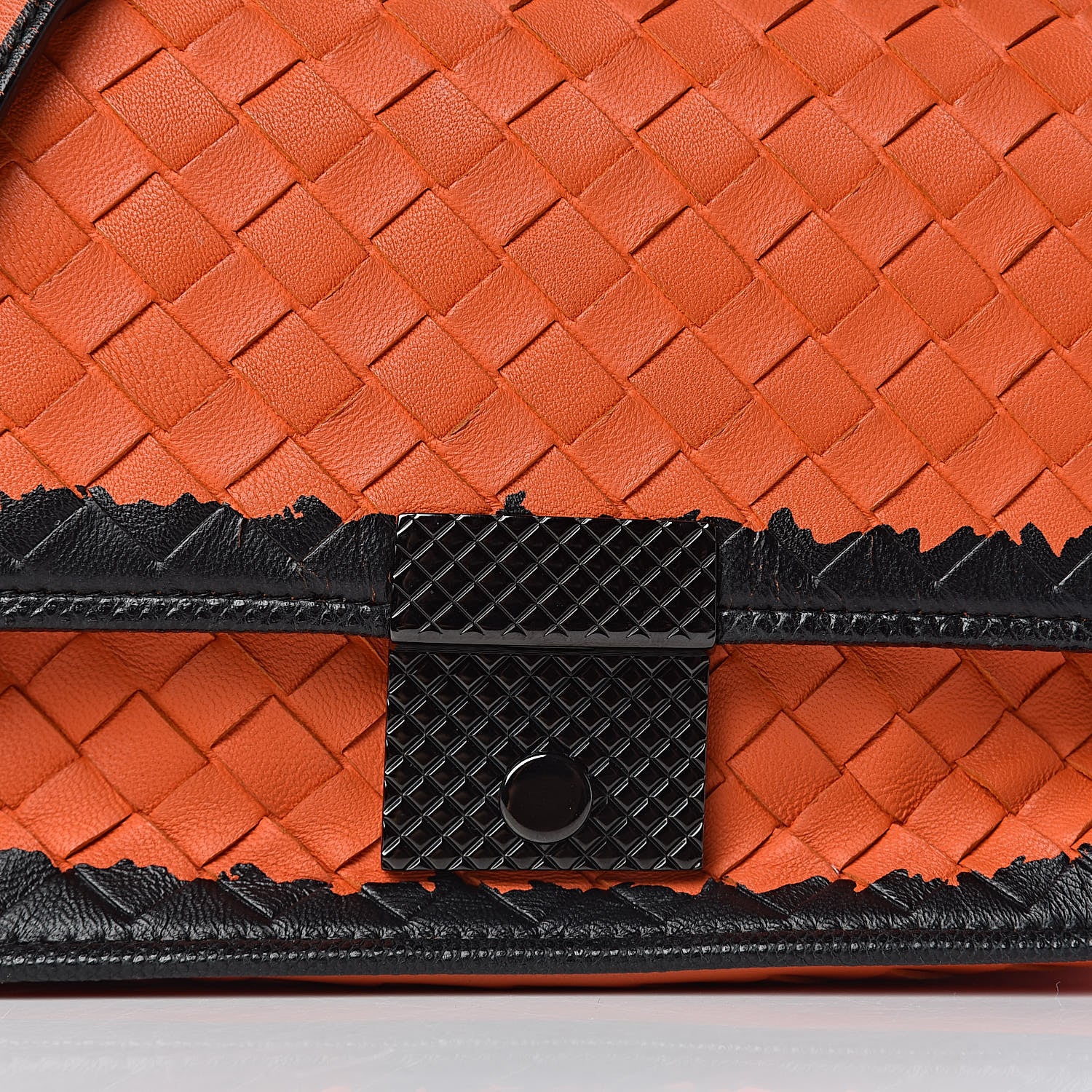 Bottega Veneta Nappa Intrecciato Mini Glass Shoulder Bag Orange Black 11 of 11