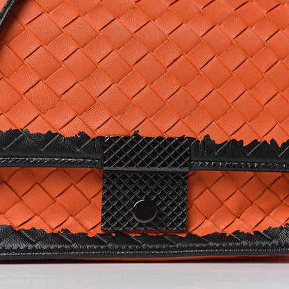 Bottega Veneta Nappa Intrecciato Mini Glass Shoulder Bag Orange Black 11 of 11