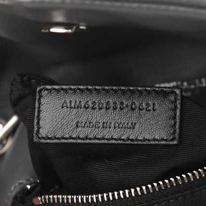 Saint Laurent Lambskin Quilted Toy Loulou Puffer Monogram Chain Satchel Storm 8 of 12