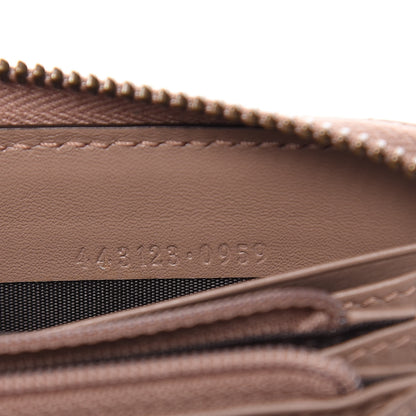 Gucci Calfskin Matelasse Pearly GG Marmont Zip Around Wallet Porcelain Rose 7 of 8