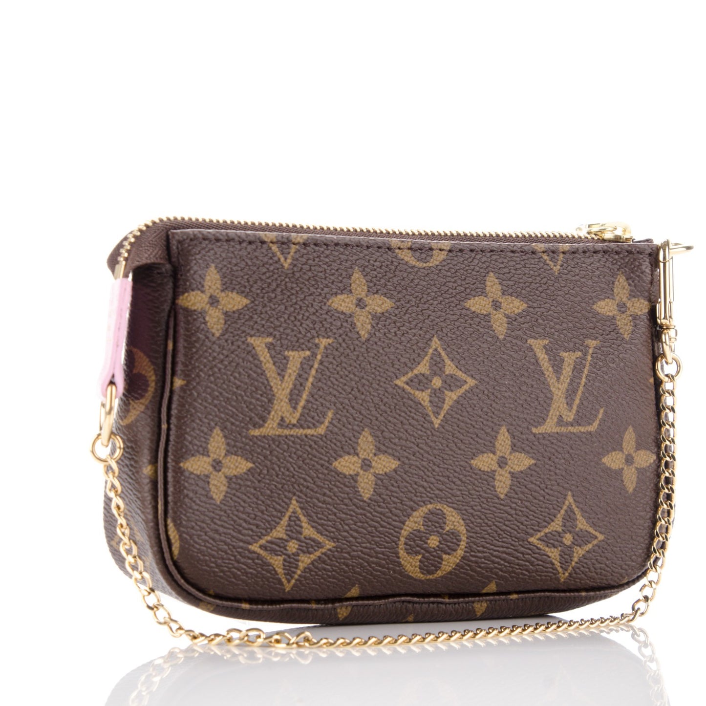 Monogram 2016 Christmas Animation Mini Pochette Accessories Rose Ballerine
