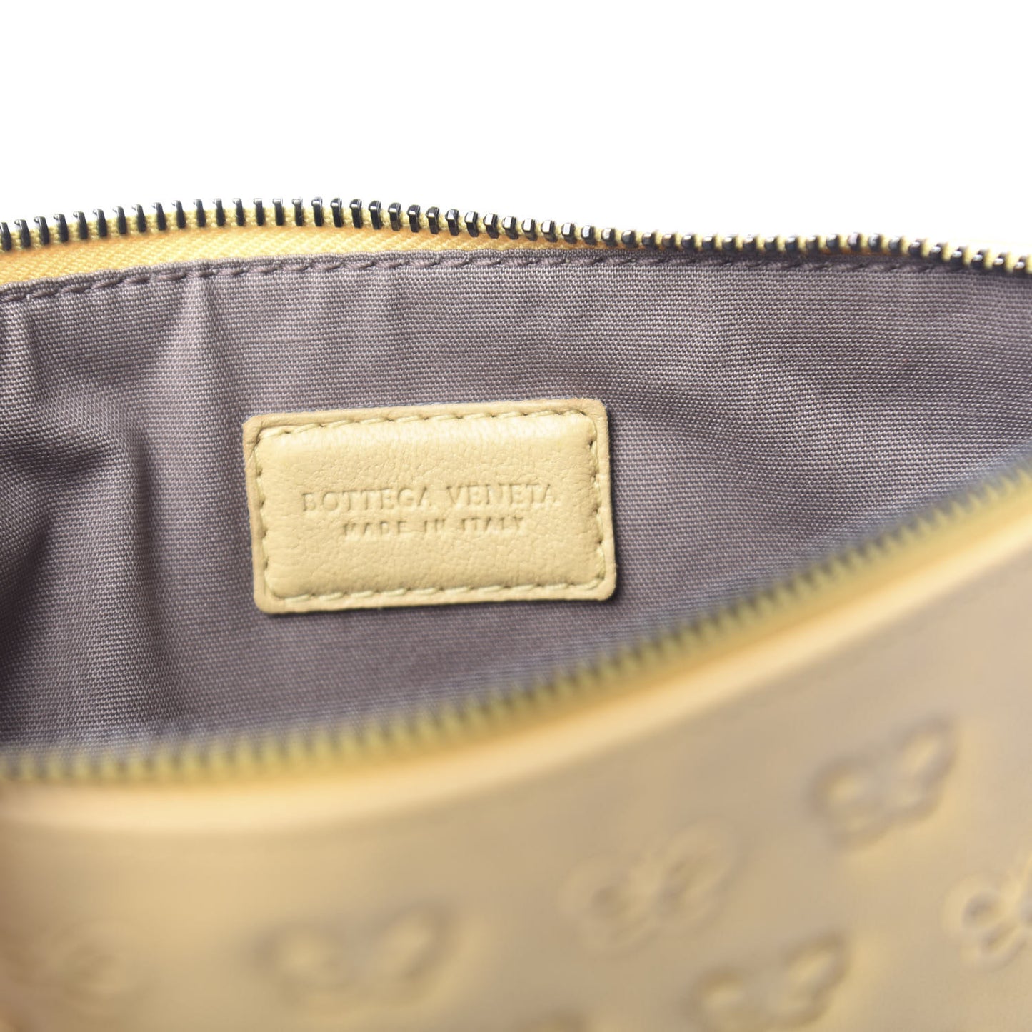 Nappa Embossed Butterfly Pouch Banane