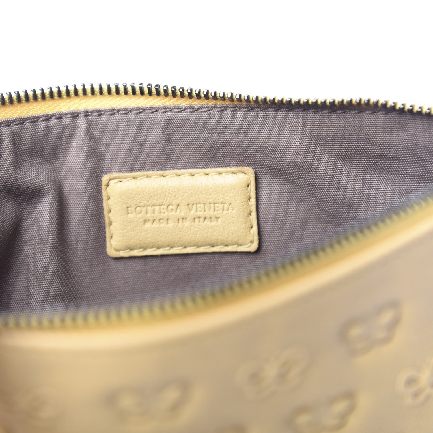 Bottega Veneta Nappa Embossed Butterfly Pouch Banane 10 of 10