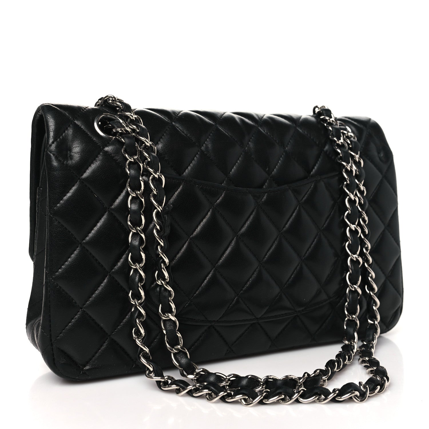 Chanel Lambskin Quilted Medium Double Flap Black 3 of 12