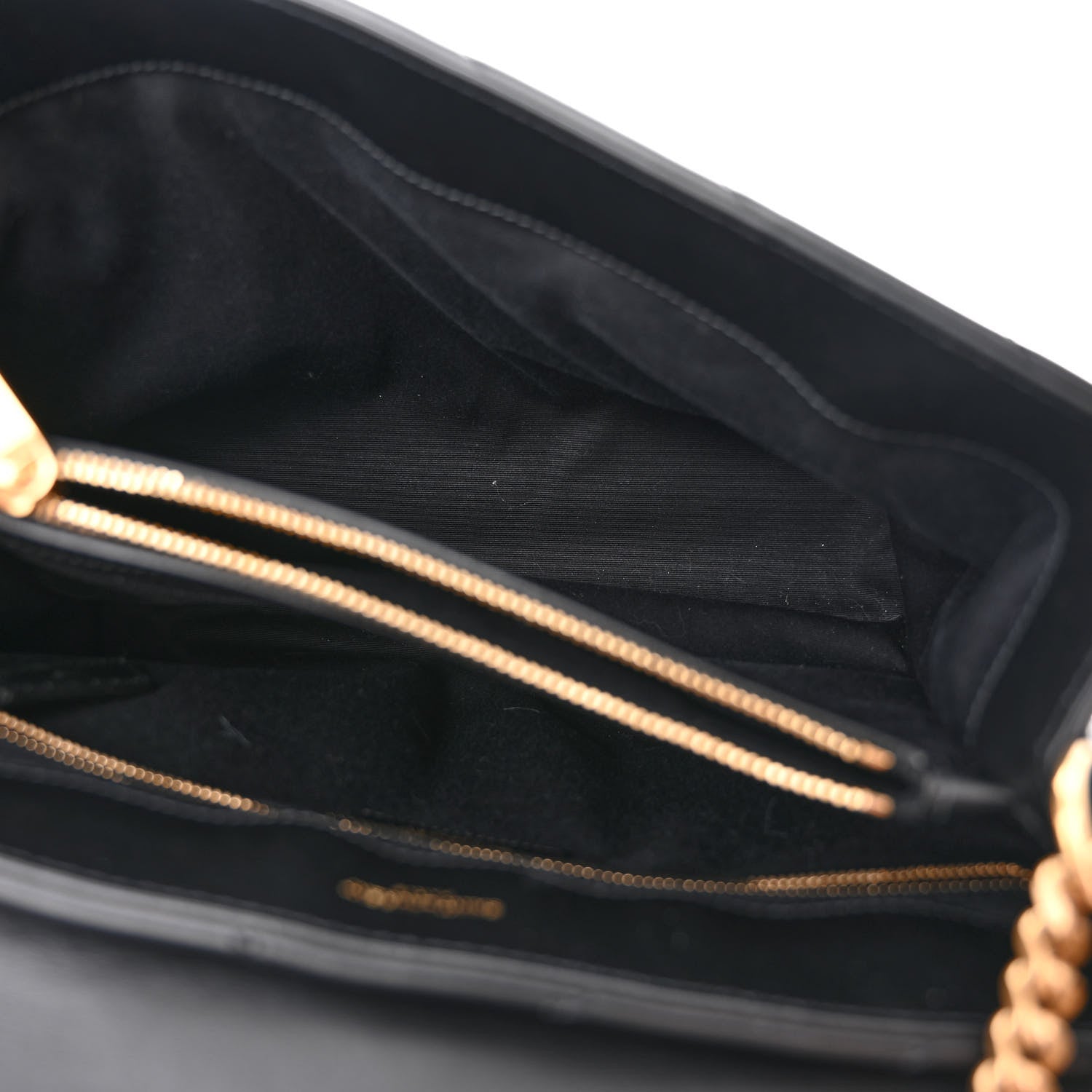 Saint Laurent Calfskin Y Quilted Monogram Medium Loulou Chain Satchel Black 5 of 10